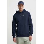 Helly Hansen bluza barbati, culoarea albastru marin, cu glugă, cu imprimeu, 53533