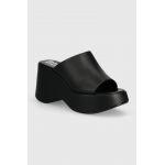 Buffalo papuci Joy Mule femei, culoarea negru, toc pana, 1602203.BLK