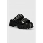 Buffalo papuci Lion Ari femei, culoarea negru, cu platforma, 1602208.BLK