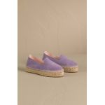 Manebi espadrile din piele intoarsa Hamptons Double Sole Espadrilles culoarea violet, cu platforma, R 6.3 D0