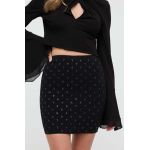 Elisabetta Franchi fusta culoarea negru, mini, creion, GK90B42E2