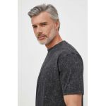 BOSS Orange tricou din bumbac bărbați, culoarea negru, uni 50513121