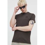 Superdry tricou din bumbac barbati, culoarea gri, neted
