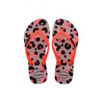 Havaianas slapi copii KIDS SLIMLITTER TREN culoarea portocaliu