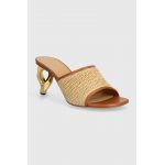 JW Anderson papuci Raffia Sandal femei, culoarea bej, cu toc drept, ANW42230A