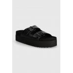 Answear Lab papuci femei, culoarea negru, cu platforma