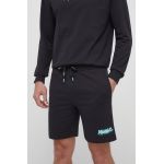 HUGO pantaloni scurți de lounge culoarea negru, melanj 50514982