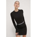 Karl Lagerfeld Jeans rochie culoarea negru, mini, mulata