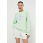 adidas Originals bluza femei, culoarea verde, cu imprimeu, IU2336