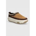 UGG papuci din piele Venture Daze femei, culoarea maro, cu platforma, 1155650