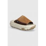 UGG papuci din piele Venture Daze Slide femei, culoarea maro, cu platforma, 1152680