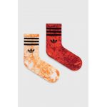 adidas Originals sosete 2-pack culoarea portocaliu, IN6308