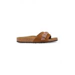 Birkenstock papuci din piele Pula Braided femei, culoarea maro, 1026742