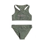 Roxy costum de baie pentru copii din două piese BASIC ACTIVE CR culoarea verde