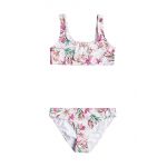 Roxy costum de baie pentru copii din două piese HAPPY TROPICAL culoarea alb