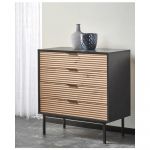 Comoda HM Murano KM2 stejar artizanal/negru