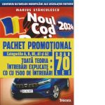 Pachet: Noul cod rutier 2024 + Intrebari de examen explicate pentru categoriile A, B, BE + CD cu 1500 intrebari