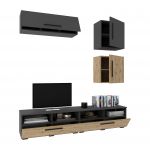 Living Kos V15, Antracit/Stejar Artisan, L 190 cm