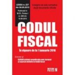 Codul fiscal. In vigoare de la 1 ianuarie 2016 - Culegere de acte normative