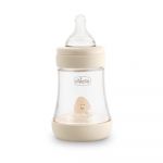 Biberon Chicco Perfect5 150ml, PP, tetina s., flux lent, unisex, 0luni+