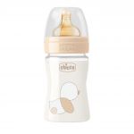 Biberon sticla Chicco Original Touch 150ml, tetina cauciuc, flux lent, unisex, 0luni+