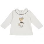 Bluza copii Chicco, guler, alb, 47560