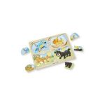 4 in 1 Peg puzzle, Pets. Puzzle lemn 4 in 1, Animale de companie