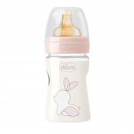 Biberon Chicco PP original Touch 150ml, tetina c., flux lent, fete, 0luni+