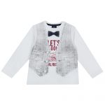 Bluza copii Chicco, alb cu model, 47816