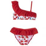 Costum baie copii Chicco, 2 bucati, alb cu rosu, 07146-62MC