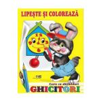 Ghicitori - Iepure - Lipeste si coloreaza. Carte cu abtibilduri