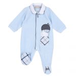 Salopeta bebe Chicco din velur, bleu, 02438-64MFCI