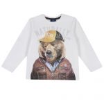 Bluza copii Chicco, bej cu imprimeu, 67062