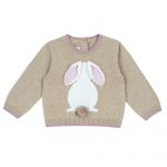 Pulover copii Chicco tricotat, bej cu model, 69703-65MFCO