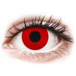 Lentile de contact colorate ColourVUE Crazy Lens - Red Devil - cu dioptrie (2 lentile)