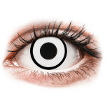 Lentile de contact colorate ColourVUE Crazy Lens - White Zombie - cu dioptrie (2 lentile)