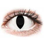 Lentile de contact colorate CRAZY LENS - Cat Eye White - lentile zilnice fără dioptrie (2 lentile)