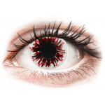 Lentile de contact colorate CRAZY LENS - Harlequin Black - lentile zilnice cu dioptrie (2 lentile)
