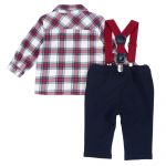 Costumas copii Chicco pentru Craciun, camasa si pantaloni, Albastru, 75722-65MFCI