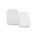 Set 2 buc cearsaf pentru Chicco Baby Hug, Grey Sheep, 0 luni+