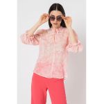 Bluza din amestec de matase cu maneci bufante Megaton