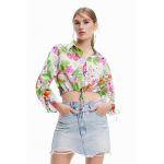 Camasa crop cu snur la terminatie