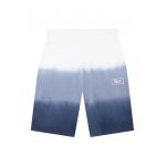 Pantaloni scurti cu model tie-dye si imprimeu text
