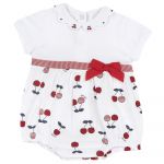 Salopeta bebe Chicco, pantaloni scurti, Alb Cu Rosu, 50994-66MFCI