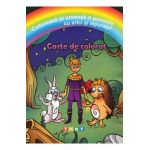 Coloreaza si creeaza o poveste cu arici si iepurasi! Carte de colorat