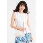 Bluza de bumbac fara maneci - cu detalii cu perforatii