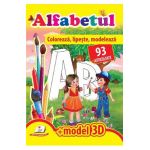 Alfabetul. Coloreaza, lipeste, modeleaza. 93 autocolante + model 3D