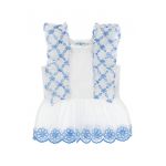 Bluza fara maneci cu detalii brodate