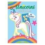 Unicorni stralucitori de colorat: Bleu