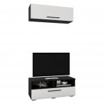 Living Kos V11, Negru/Alb Lucios, MDF, L 95 cm